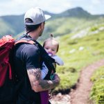 father-and-his-daughter-hiking-in-the-mountains-picture-id1256112306